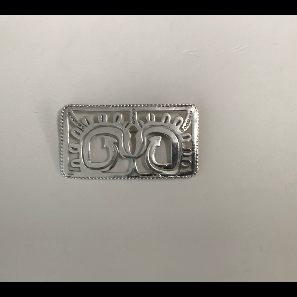 Taxco Silver Pin Aztec Vintage 55$